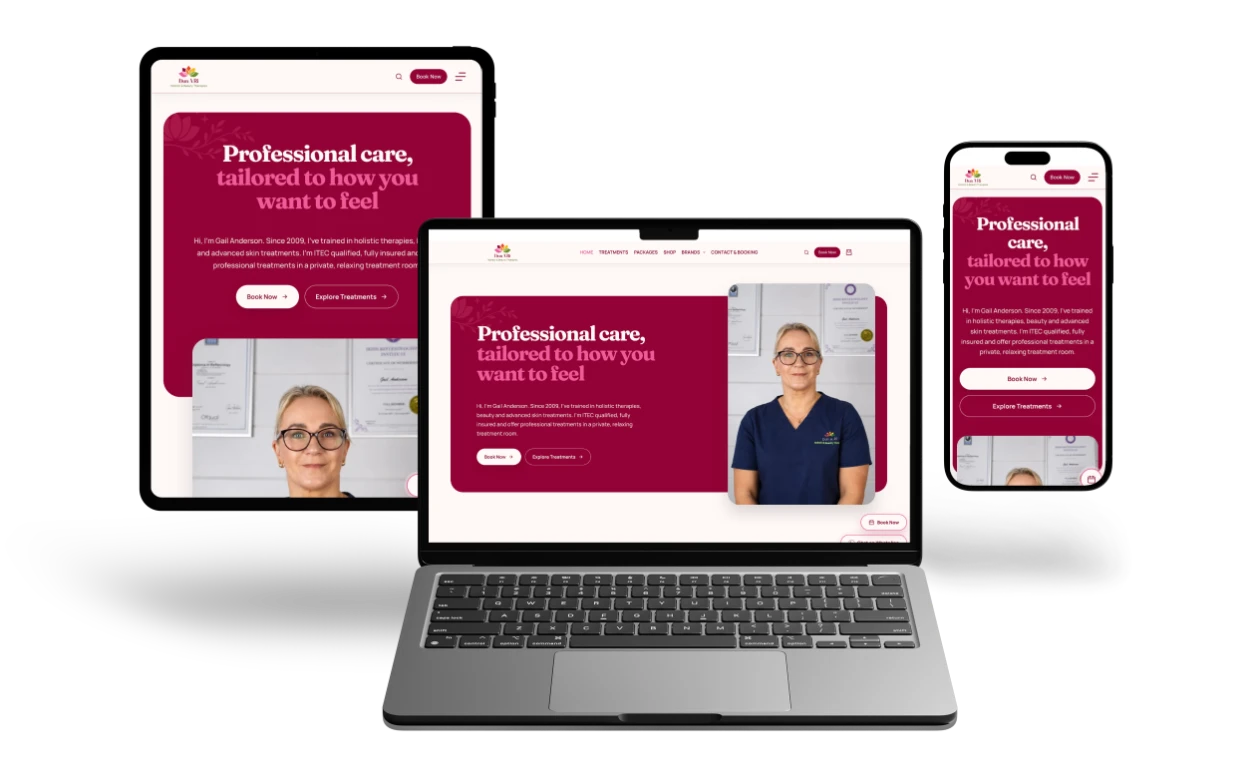 Website portfolio mockups for Business Assist Ireland projects